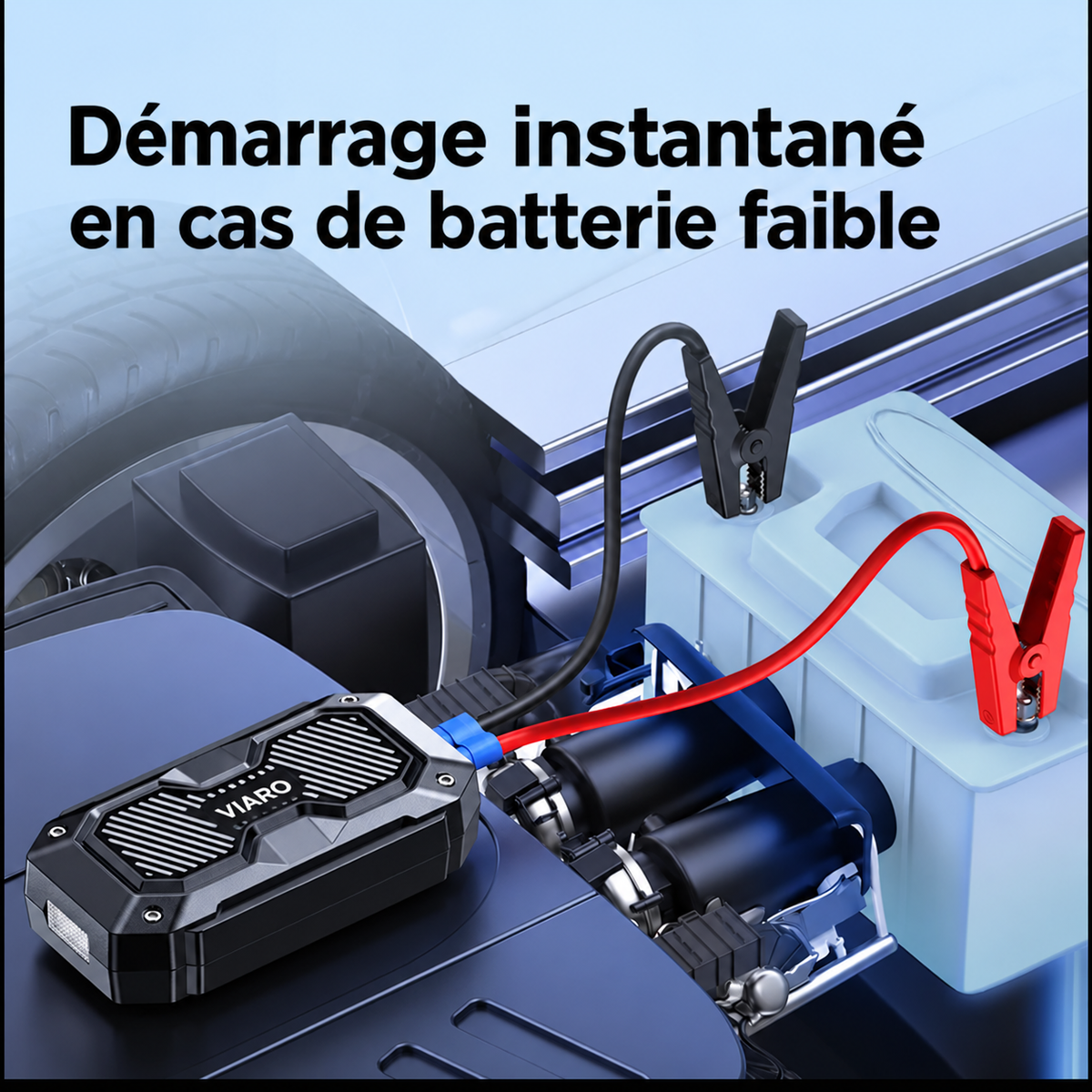 Booster Batterie Voiture 2000A 12V VIARO – Démarreur Portable