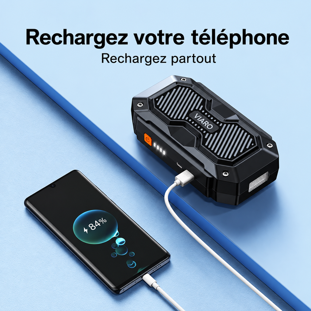 Booster Batterie Voiture 2000A 12V VIARO – Démarreur Portable