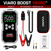 Booster Batterie Voiture 6000A 12V – Démarreur Portable avec Compresseur 150 PSI