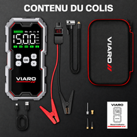 Booster Batterie Voiture 12V 1500A 21800mAh avec Compresseur 150 PSI – LED USB