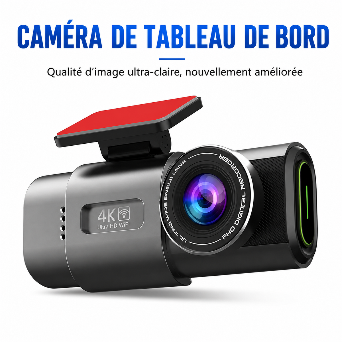 Dashcam 4K VIARO Auto – Double Caméra Avant/Arrière, Wi-Fi, Vision Nocturne & Capteur G