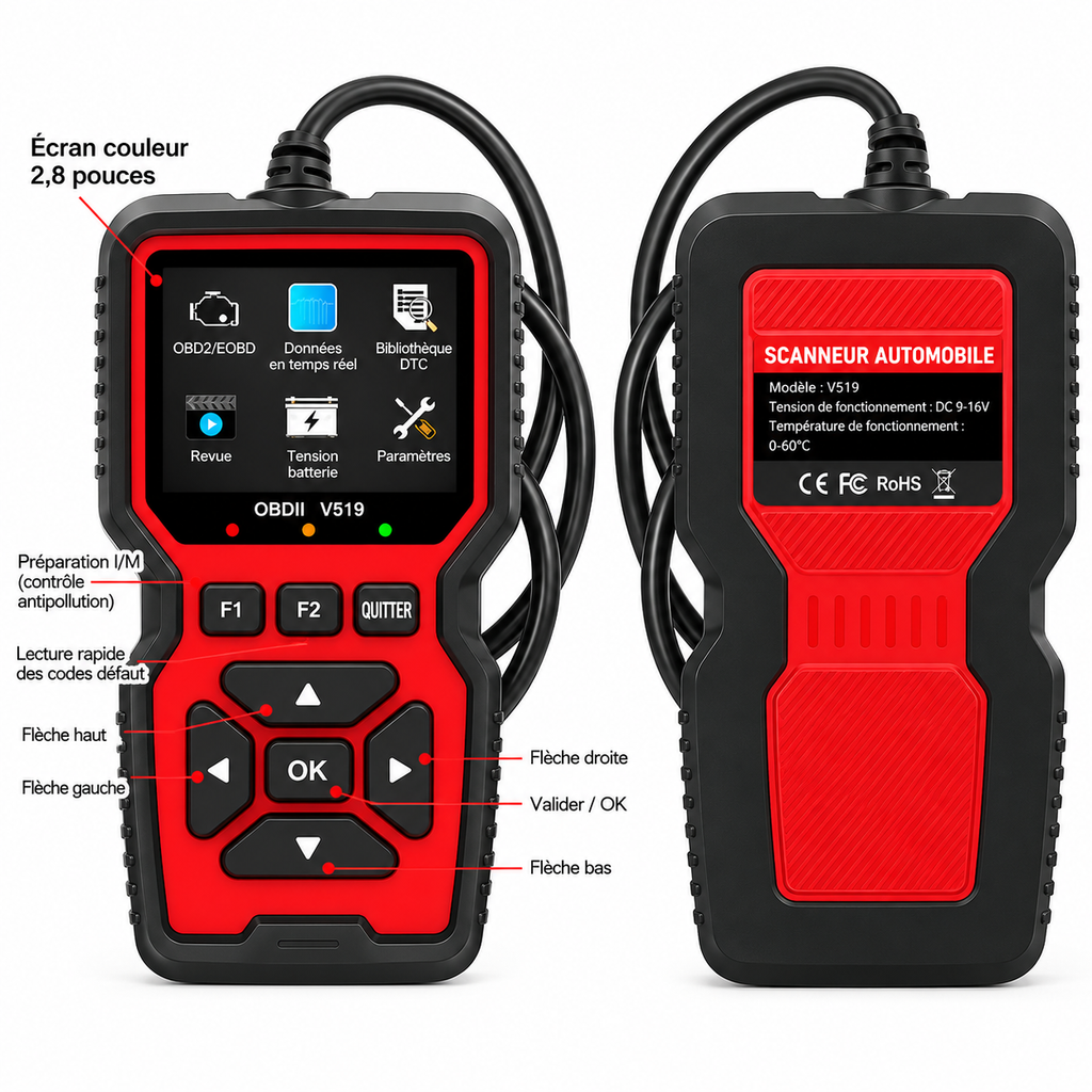 Scanner OBD2 Auto – Diagnostic Moteur & Codes Défaut | Viaro Auto