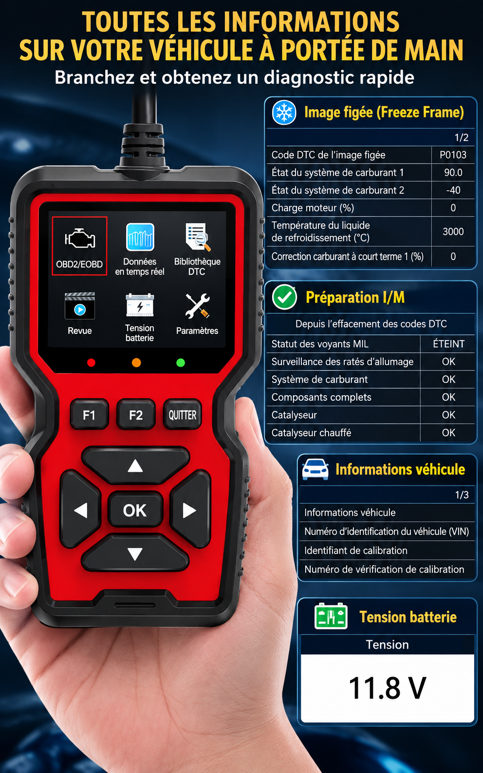 Scanner OBD2 Auto – Diagnostic Moteur & Codes Défaut | Viaro Auto