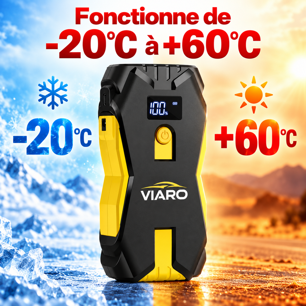 Booster Batterie Voiture 12V 4000A 20000mAh – Démarreur Portable USB LED