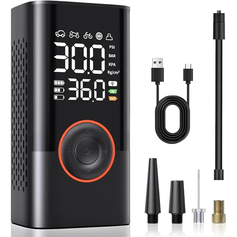Gonfleur de Pneus Portable 150 PSI VIARO – Compresseur Électrique Sans Fil avec Écran LCD
