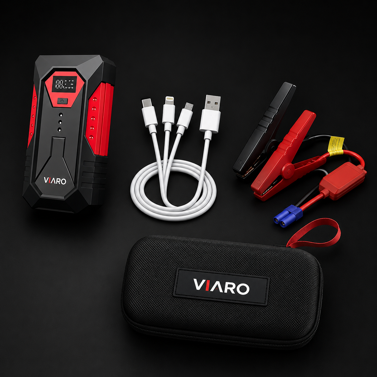Booster Batterie Voiture 3000A 12V – Démarreur Portable Essence & Diesel | VIARO Auto