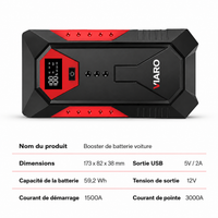 Booster Batterie Voiture 3000A 12V – Démarreur Portable Essence & Diesel | VIARO Auto