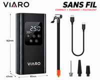 Gonfleur de Pneus Électrique Sans Fil VIARO Auto – Compresseur Portable 30 L/min