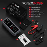 Booster Batterie 4500A 12V – VIARO ELITE pour Voiture, SUV, Moto et Utilitaire