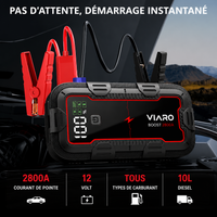 Booster Batterie 2800A Voiture, Moto & Scooter 12V | VIARO BOOST