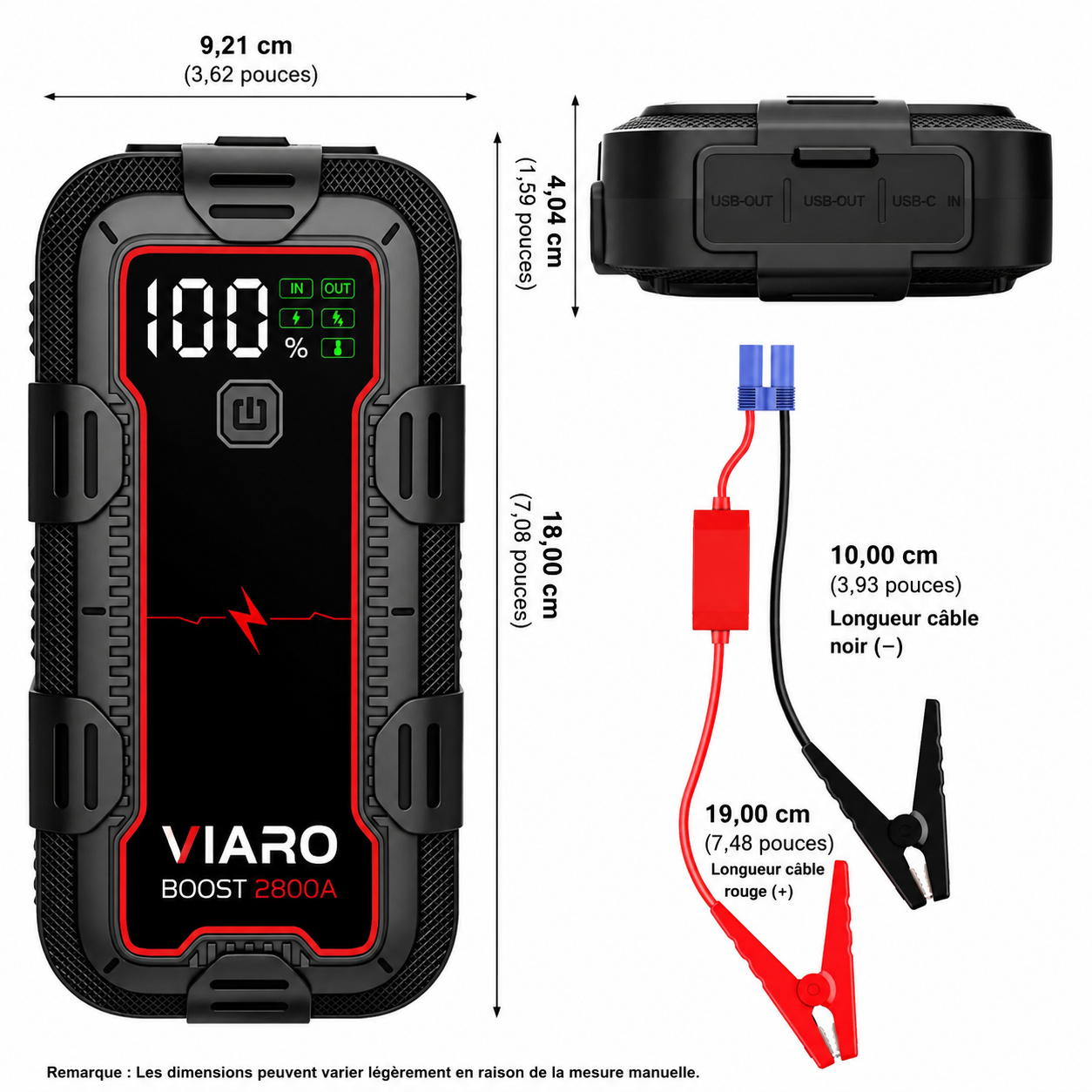 Booster Batterie 2800A Voiture, Moto & Scooter 12V | VIARO BOOST