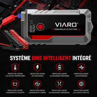 Booster Batterie Voiture VIARO Pro 3000A 25000mAh – Démarreur Portable 12V