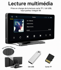 Écran CarPlay Sans Fil 10,26" pour Voiture – Tactile, Bluetooth, GPS & Android Auto