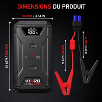 Booster Batterie VIARO ULTRA 4500A 16800mAh USB-C LED pour Voiture et Moto
