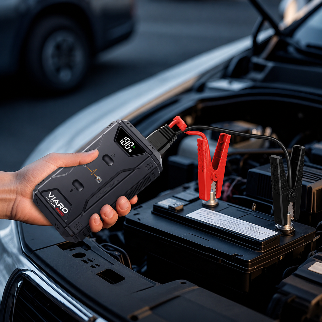 Booster Batterie VIARO ULTRA 4500A 16800mAh USB-C LED pour Voiture et Moto