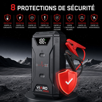 Booster Batterie VIARO ULTRA 4500A 16800mAh USB-C LED pour Voiture et Moto