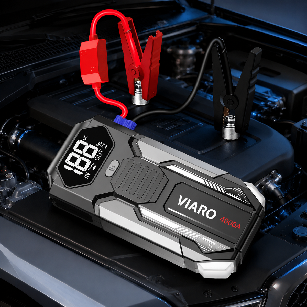 Booster Batterie VIARO NOVA 4000A – Démarreur de Batterie 12V Compact Voiture Moto