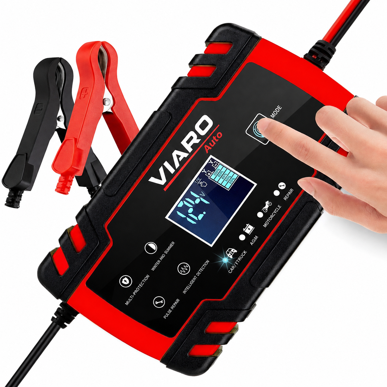 Chargeur Batterie Intelligent 12V 24V 8A AGM GEL Plomb Auto Moto – VIARO Auto