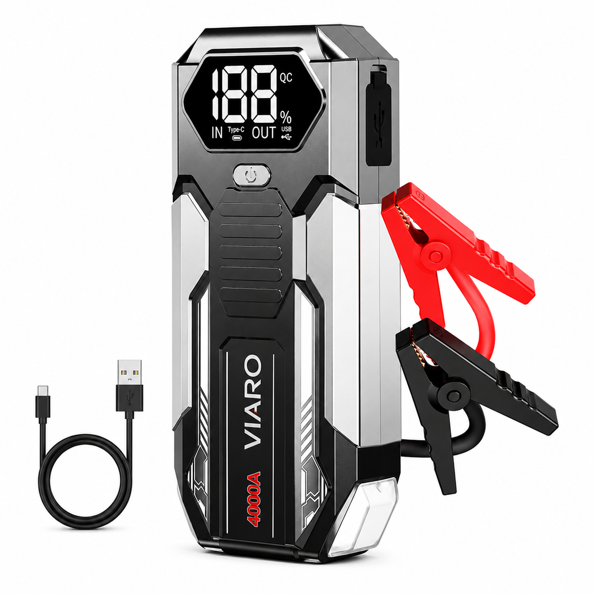 Booster Batterie VIARO NOVA 4000A – Démarreur de Batterie 12V Compact Voiture Moto